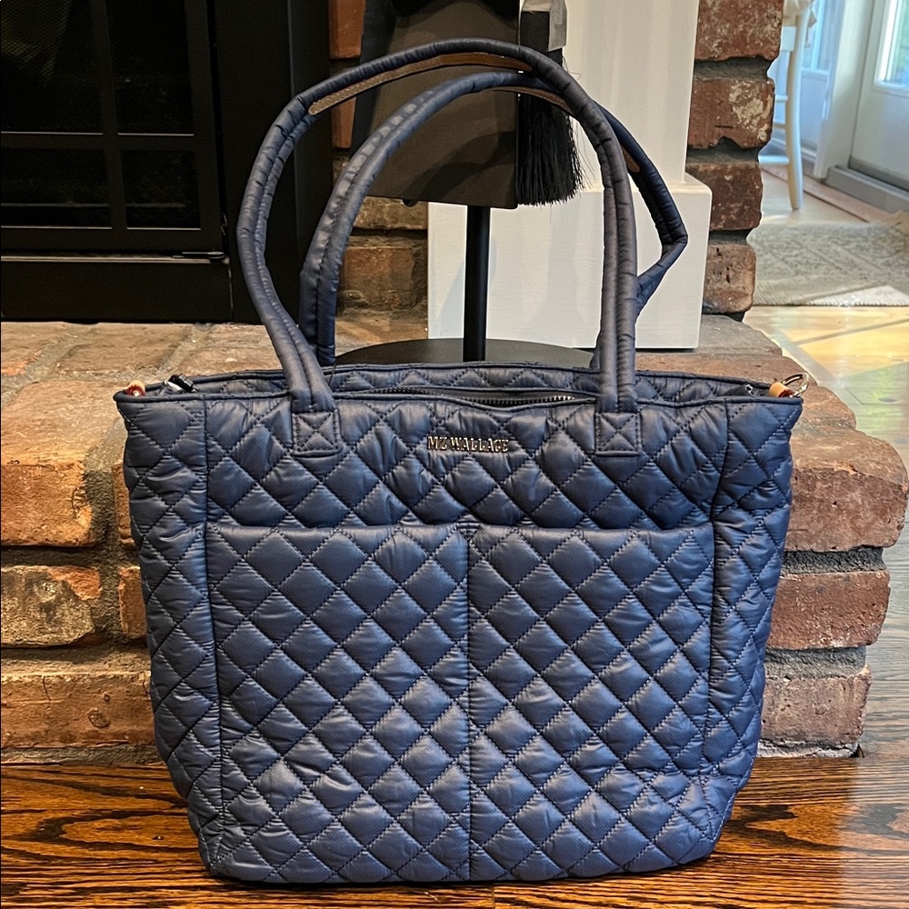 MZ Wallace Navy Metro Quatro Tote. NWT
